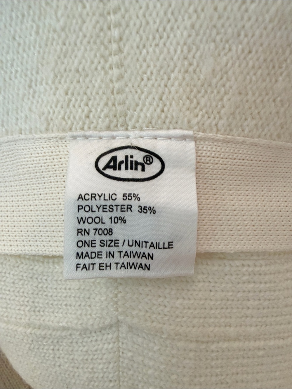 Vintage Arlin Cream Bucket Hat | Textured Wool Blend Cloche Hat | Cottagecore - Picture 6 of 6